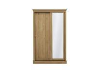 LPD Devon Oak Finish 2 Door Sliding Wardrobe With Mirror Thumbnail