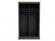 LPD Devon Charcoal Finish 2 Door Sliding Wardrobe With Mirror Thumbnail