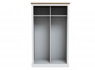 LPD Devon White Finish 2 Door Sliding Wardrobe With Mirror Thumbnail