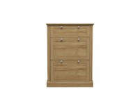 LPD Devon Oak Finish Shoe Cabinet Thumbnail