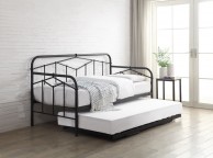 Flintshire Axton 3ft Single Metal Guest Day Bed Frame In Black Thumbnail