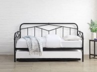 Flintshire Axton 3ft Single Metal Guest Day Bed Frame In Black Thumbnail