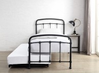 Flintshire Mostyn 3ft Single Metal Guest Bed Frame In Black Thumbnail