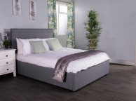 Flair Furnishings Waltz Grey Fabric 5ft Kingsize Ottoman Bed Thumbnail