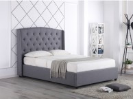 Flair Furnishings Durrani Grey Fabric 5ft Kingsize Ottoman Bed Thumbnail