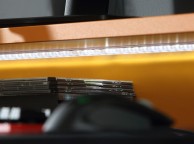 Flair Furnishings Power Y Gaming Desk In Black And Orange Thumbnail