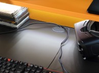Flair Furnishings Power Y Gaming Desk In Black And Orange Thumbnail