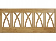 Serene Autumn 4ft6 Double Wooden Headboard In Honey Oak Thumbnail