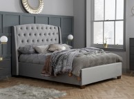 Birlea Balmoral 4ft6 Double Grey Velvet Fabric Bed Frame Thumbnail