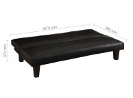 Birlea Franklin Black Faux Leather Sofa Bed Thumbnail