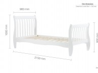 Birlea Belford 3ft Single White Wooden Bed Frame Thumbnail