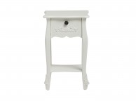 LPD Antoinette 1 Drawer Bedside Table In White Thumbnail