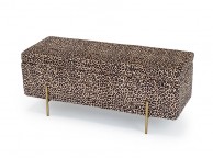 LPD Lola Leopard Print Ottoman Storage Box Thumbnail