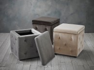 LPD Valentina Storage Stool In Charcoal Grey Thumbnail