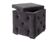 LPD Valentina Storage Stool In Charcoal Grey Thumbnail