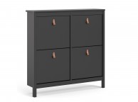 FTG Barcelona Shoe Cabinet In Matt Black Thumbnail