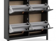 FTG Barcelona Shoe Cabinet In Matt Black Thumbnail