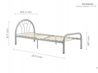 Birlea Solo 3ft Single Silver Metal Bed Frame Thumbnail