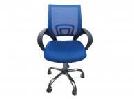 LPD Tate Swivel Office Chair In Blue Thumbnail