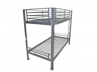 Metal Beds Silver Metal No Bolt Bunk Bed Thumbnail