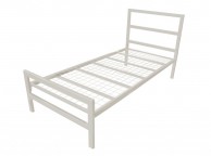 Metal Beds Eaton 3ft (90cm) Single Contract Ivory Metal Bed Frame Thumbnail