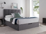 Kaydian Whitburn 4ft6 Double Mid Grey Fabric Ottoman Storage Bed Thumbnail