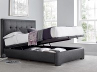Kaydian Falstone 6ft Super Kingsize Slate Grey Fabric Ottoman Storage Bed Thumbnail