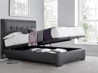 Kaydian Falstone 4ft6 Double Slate Grey Fabric Ottoman Storage Bed Thumbnail