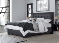 Kaydian Falstone 5ft Kingsize Slate Grey Fabric Ottoman Storage Bed Thumbnail