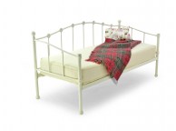 Metal Beds Paris 2ft6 (75cm) Small Single Ivory Metal Day Bed Thumbnail