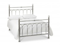 Bentley Designs Krystal 5ft Kingsize Shiny Nickel Metal Bed Frame Thumbnail