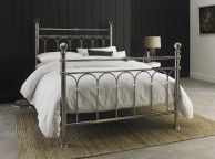 Bentley Designs Krystal 5ft Kingsize Shiny Nickel Metal Bed Frame Thumbnail