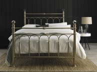STORE CLEARANCE Bentley Designs Krystal 5ft Kingsize Champagne Brass Finish Metal Bed Frame Thumbnail