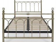 STORE CLEARANCE Bentley Designs Krystal 5ft Kingsize Champagne Brass Finish Metal Bed Frame Thumbnail