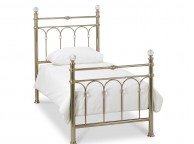 Bentley Designs Krystal 3ft Single Champagne Brass Finish Metal Bed Frame Thumbnail