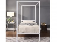 Sleep Design Chalfont 3ft Single White Metal 4 Poster Bed Frame Thumbnail