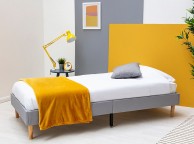 Sleep Design Edworth 3ft Single Grey Fabric Platform Bed Frame Thumbnail