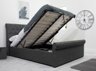 Flair Furnishings Lola 4ft6 Double Dark Grey Fabric Ottoman Bed Frame Thumbnail