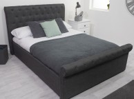 Flair Furnishings Lola 4ft6 Double Dark Grey Fabric Ottoman Bed Frame Thumbnail