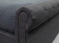 Flair Furnishings Lola 4ft6 Double Dark Grey Fabric Ottoman Bed Frame Thumbnail