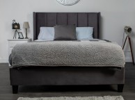 Flair Furnishings Varee 4ft6 Double Grey Velvet Fabric Bed Frame Thumbnail