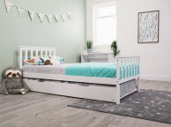 Flair Furnishings Larysa 3ft Single White Wooden Guest Bed Frame Thumbnail