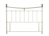 STORE CLEARANCE Serene Edwardian II Ivory 4ft6 Double Metal Headboard Thumbnail