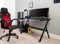 Flair Furnishings Power D Glass Top LED Gaming Desk Thumbnail