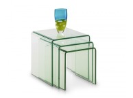 Julian Bowen Amalfi Bent Glass Nest of Tables Thumbnail