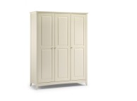 Julian Bowen Cameo Stone White 3 Door Wardrobe Thumbnail