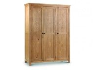 Julian Bowen Marlborough American Oak 3 Door Wardrobe Thumbnail