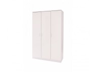 GFW Ottawa 3 Door Wardrobe in White and White Gloss Thumbnail