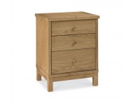 Bentley Designs Atlanta Oak 3 Drawer Nightstand Thumbnail