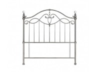 STORE CLEARANCE Bentley Elena 5ft Kingsize Shiny Nickel Metal Headboard Thumbnail